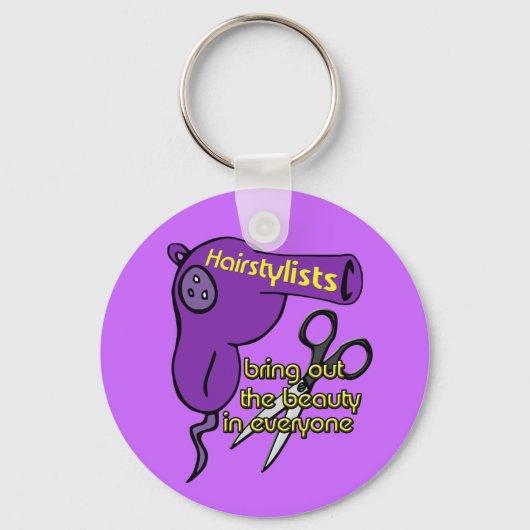 ヘアスタイリストキーチェーン キーホルダー (正面)