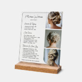 ヘアスタイリストサロンサービス価格表 アクリルサイン (傾斜)
