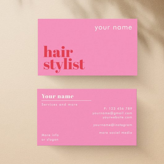 ヘアスタイリストサロンモダンビジネスカード 名刺