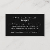 ヘアスタイリストサロンロゴマーブルプロフェッショナル 名刺 (裏面)