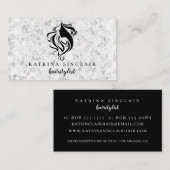 ヘアスタイリストサロンロゴマーブルプロフェッショナル 名刺 (正面/裏面)