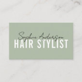 ヘアスタイリストサロン Sage Green QRコード 名刺 (正面)