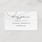 ヘアスタイリストシアーズ | シルクドレープの背景 名刺 (裏面)