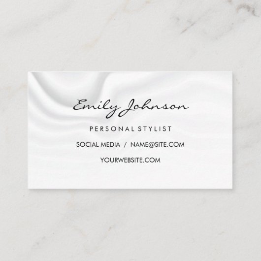 ヘアスタイリストシアーズ | シルクドレープの背景 名刺 (裏面)