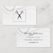 ヘアスタイリストシアーズ | シルクドレープの背景 名刺 (正面/裏面)