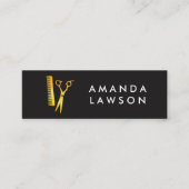 ヘアスタイリストシックシアーズ&コームゴールデン スキニー名刺 (正面)