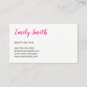 ヘアスタイリストツール 名刺 (裏面)