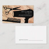 ヘアスタイリストツール | 木の尖塔 予約カード (正面/裏面)