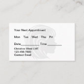 ヘアスタイリストトレンディーアポイントメント名刺 名刺 (裏面)