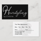 ヘアスタイリストトレンディーアポイントメント名刺 名刺 (正面/裏面)