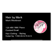 ヘアスタイリストトレンディーシンプル磁気名刺 マグネット名刺 (正面)