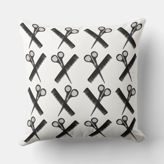 ヘアスタイリストハサミ櫛ヘアスタイリストサロン クッション (裏面)