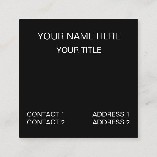 ヘアスタイリストハサミ櫛ヘアスタイリストサロン スクエア名刺 (裏面)