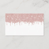 ヘアスタイリストバラ金ゴールドグリッター&大理石はさみ 名刺 (裏面)