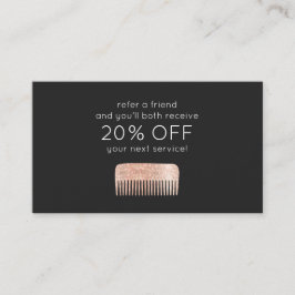 ヘアスタイリストバラ金ゴールドシークイン顧客ロイヤリティ 紹介カード