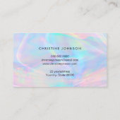 ヘアスタイリストフェイクホログラフィック効果 名刺 (裏面)