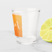 ヘアスタイリストメイクアップサロンシックなオレンジ金ゴールドはさみ ショットグラス (右)