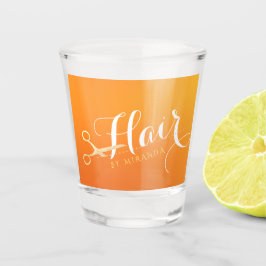 ヘアスタイリストメイクアップサロンシックなオレンジ金ゴールドはさみ ショットグラス