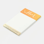 ヘアスタイリストメイクアップサロンシックなオレンジ金ゴールドはさみ ポストイット (アングル)