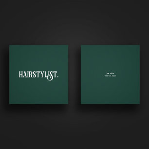 ヘアスタイリストモダンプロフェッショナルミニマルシンプルリスト スクエア名刺