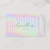 ヘアスタイリストモダン美容師ホログラフィック 名刺 (正面)