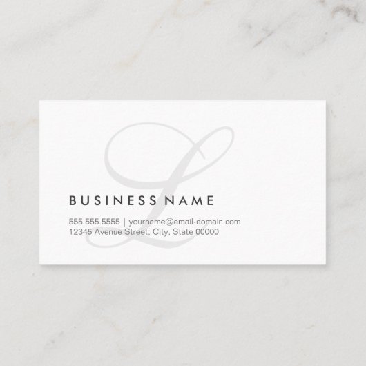 ヘアスタイリストモダン – スワッシュモノグラム 名刺 (裏面)
