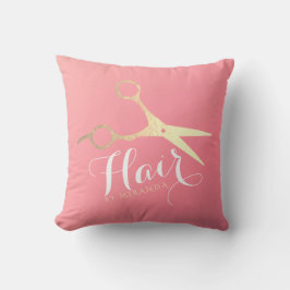 ヘアスタイリスト化粧サロンモダンピンク金ゴールド鋏 クッション