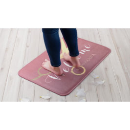 ヘアスタイリスト化粧サロンモダンピンク金ゴールド鋏 バスマット