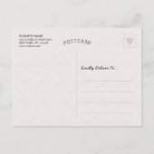 ヘアスタイリスト化粧サロンモダンピンク金ゴールド鋏 ポストカード (裏面)