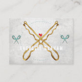 ヘアスタイリスト名刺、ヘアピン名刺 予約カード (正面)