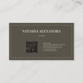 ヘアスタイリスト幾何モダン中立 名刺 (裏面)