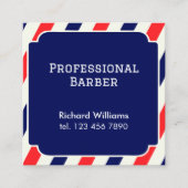 ヘアスタイリスト理容師 スクエア名刺 (正面)