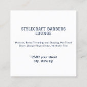 ヘアスタイリスト理容師 スクエア名刺 (裏面)