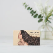 ヘアスタイリスト用の写真付き名刺 名刺 (スタンド正面)