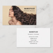 ヘアスタイリスト用の写真付き名刺 名刺 (正面/裏面)