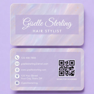 ヘアスタイリスト用虹色QRコードプロフェッショナル 名刺