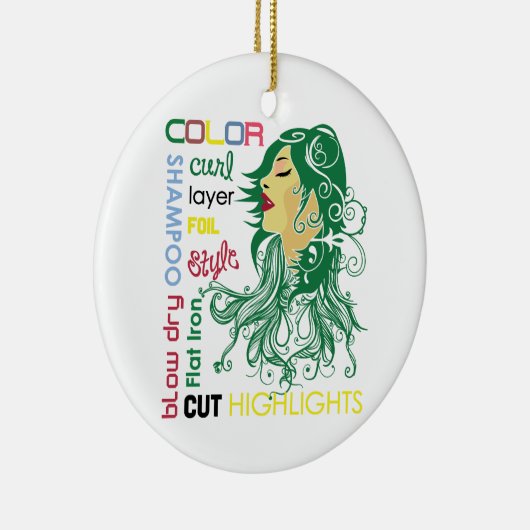 ヘアスタイリスト用語 セラミックオーナメント (右)