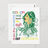 ヘアスタイリスト用語 ポストカード (正面/裏面)