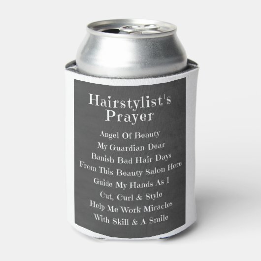 ヘアスタイリスト祈りの言葉水筒 缶クーラー (缶正面)