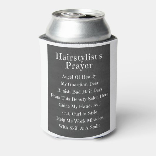 ヘアスタイリスト祈りの言葉水筒 缶クーラー (缶裏面)