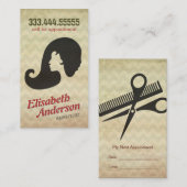 ヘアスタイリスト美しいサロンアポイントメントリマインダーカード 予約カード (正面/裏面)