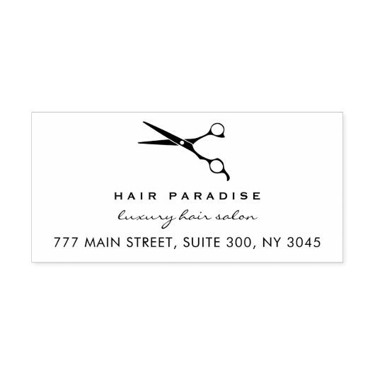 ヘアスタイリスト美しいサロン差出人住所 セルフインキングスタンプ (デザイン)