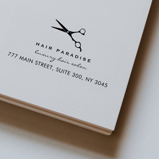 ヘアスタイリスト美しいサロン差出人住所 セルフインキングスタンプ