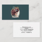 ヘアスタイリスト美しいパーラーサロン化粧品店 名刺 (正面/裏面)