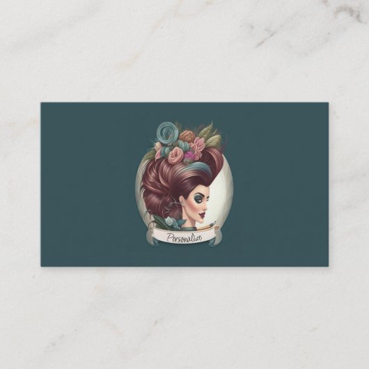 ヘアスタイリスト美しいパーラーサロン化粧品店 名刺 (正面)