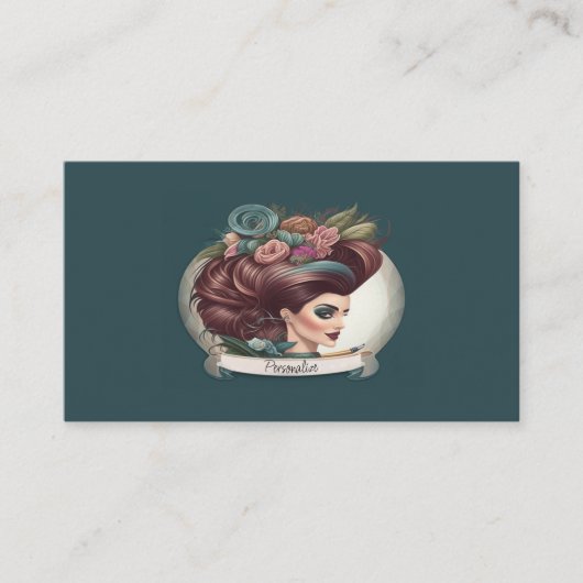 ヘアスタイリスト美しいパーラーサロン化粧品用品 名刺 (正面)