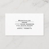 ヘアスタイリスト美しいパーラー化粧品サロンヴィンテージ 名刺 (裏面)