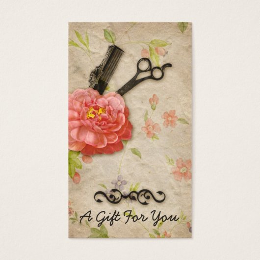 ヘアスタイリスト美容師ギフトカード証明書 (正面)