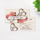 ヘアスタイリスト美容師ギフトカード証明書 (デスク)