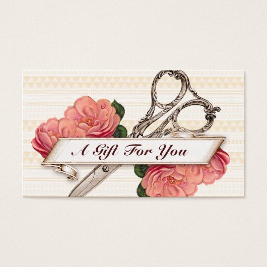 ヘアスタイリスト美容師ギフトカード証明書 (正面)